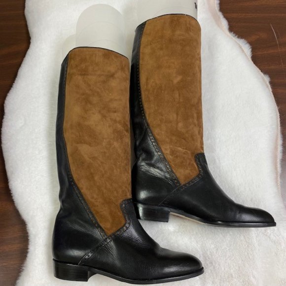Lord & Taylor Leather and Suede Tall Boots‎ - Made In Italy - size 6 - Picture 1 of 8